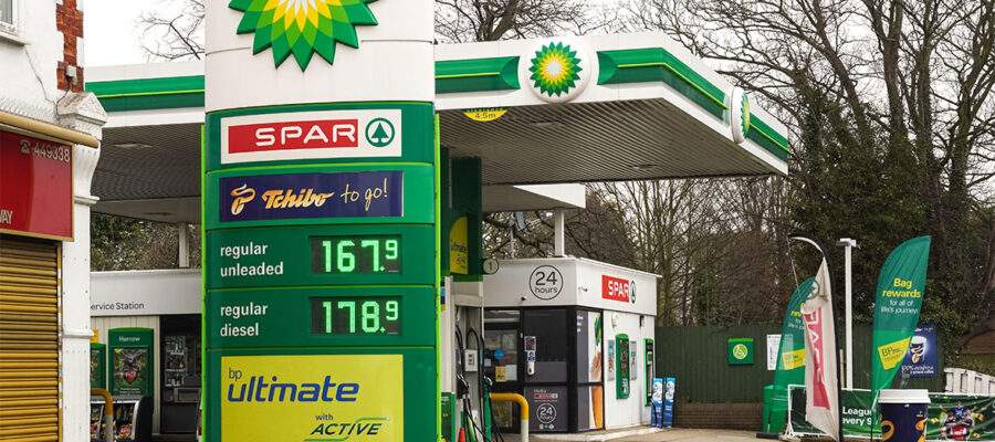 The most popular petrol stations brands in the UK include Shell, Esso, Jet, British Petroleum, ASDA, Texaco, Tesco, etc